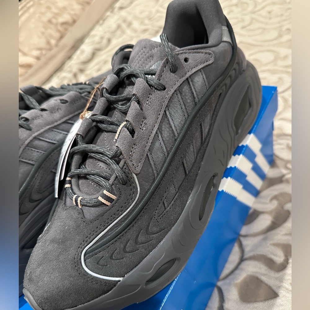 Adidas OZNOVA Grey suede sneakers; size 12 men’s; brand new